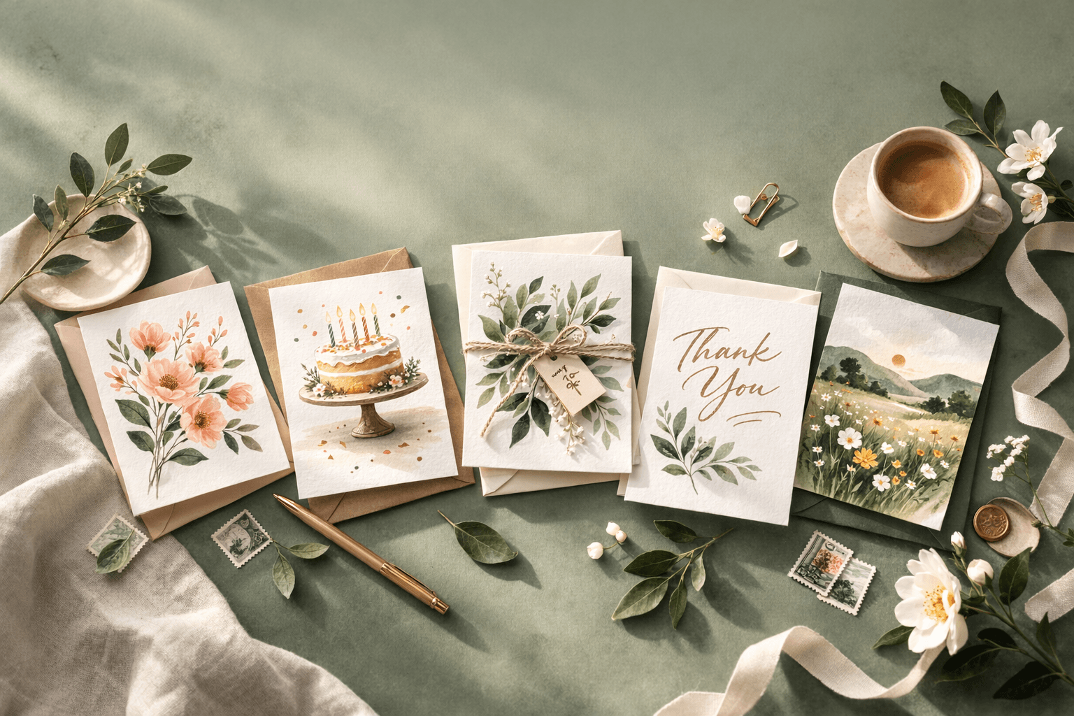 The cards you mean to send — Connect your calendar. We'll remind you.