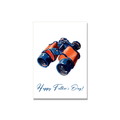 Binoculars Father's Day Card in Gouache