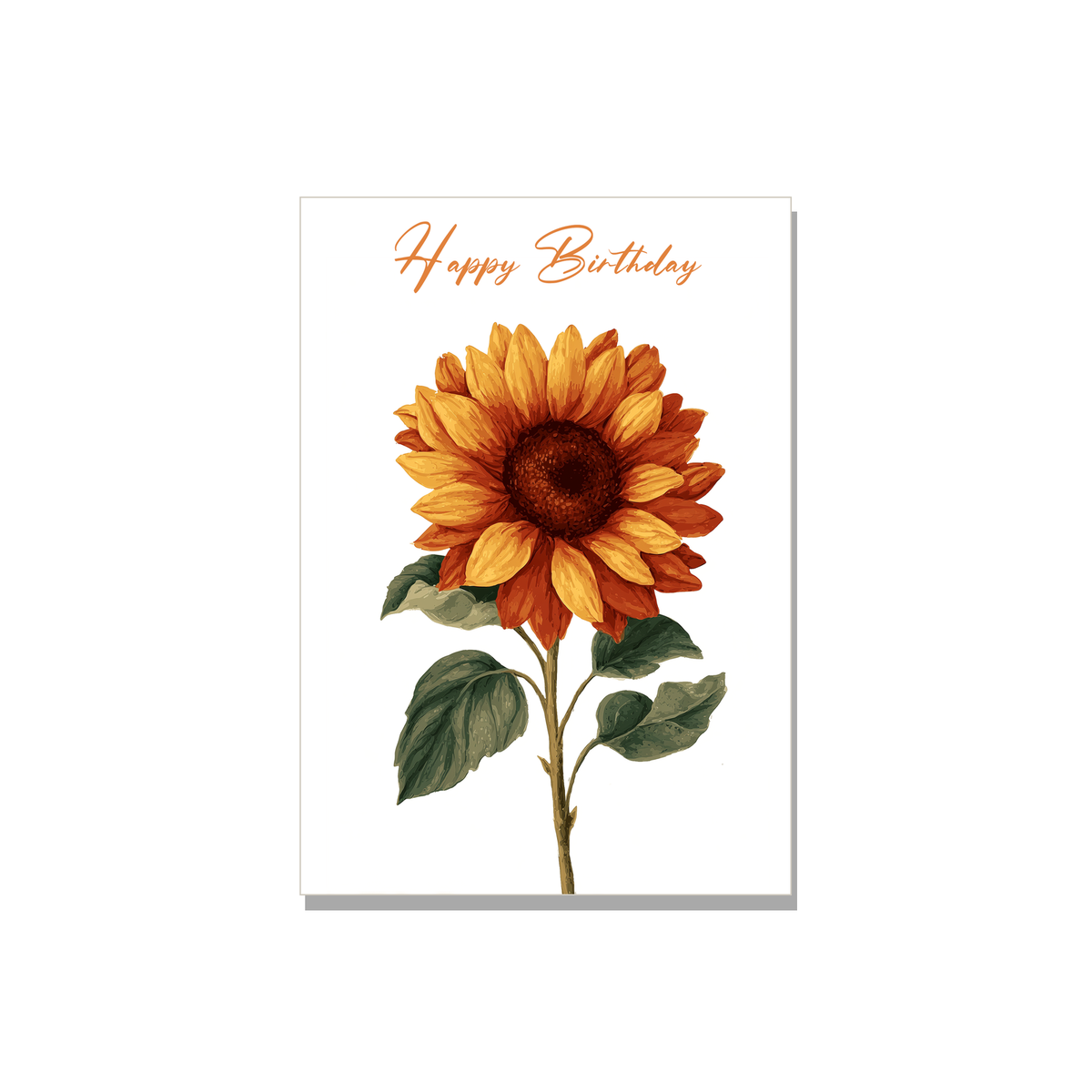 Sunflower Birthday Card in Watercolor