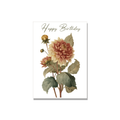 Dahlia Birthday Card in Botanical illustration