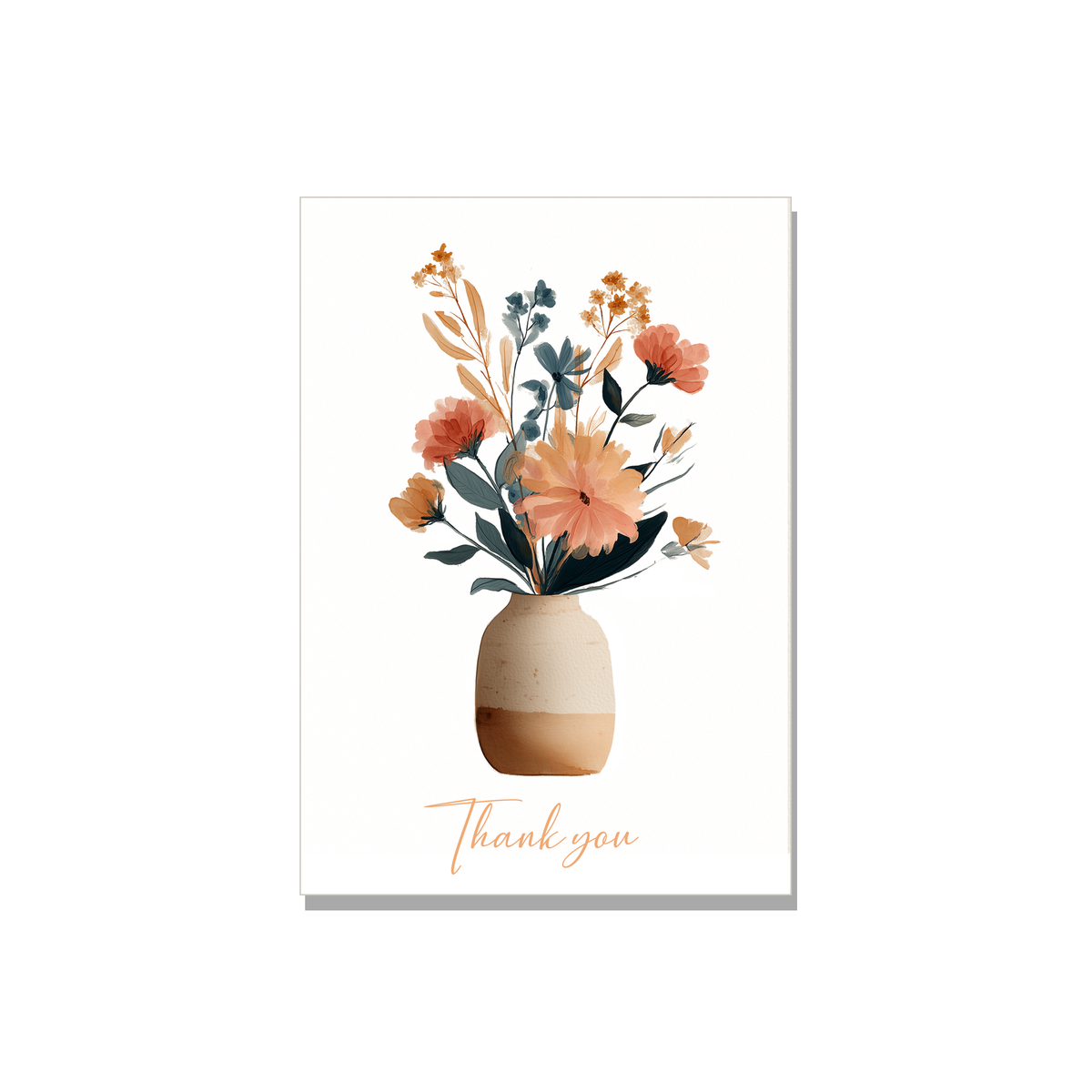 Wildflowers Thank You Card in Watercolor