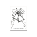 Wedding Bells Card in Ink Line Art