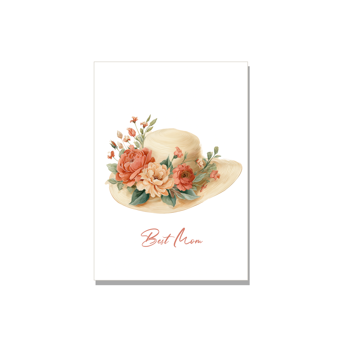 Sun Hat Mother's Day Card in Watercolor