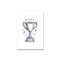 Trophy Congratulations Card in Ink Line Art