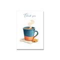 Coffee Mug Thank You Card in Gouache