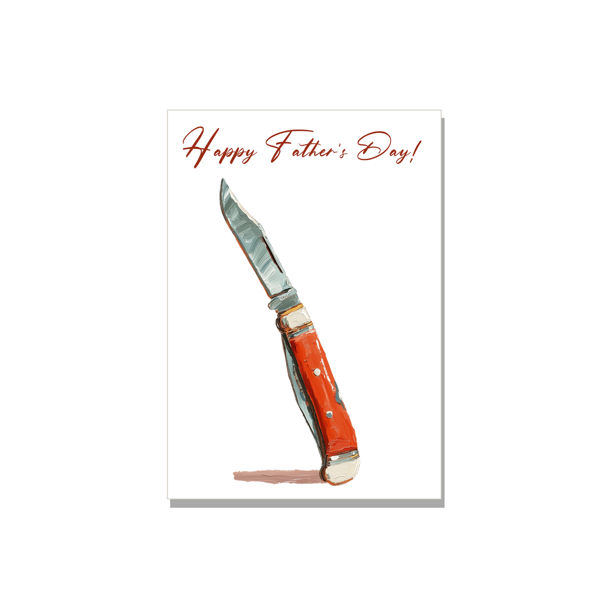 Pocket Knife Father's Day Card in Gouache