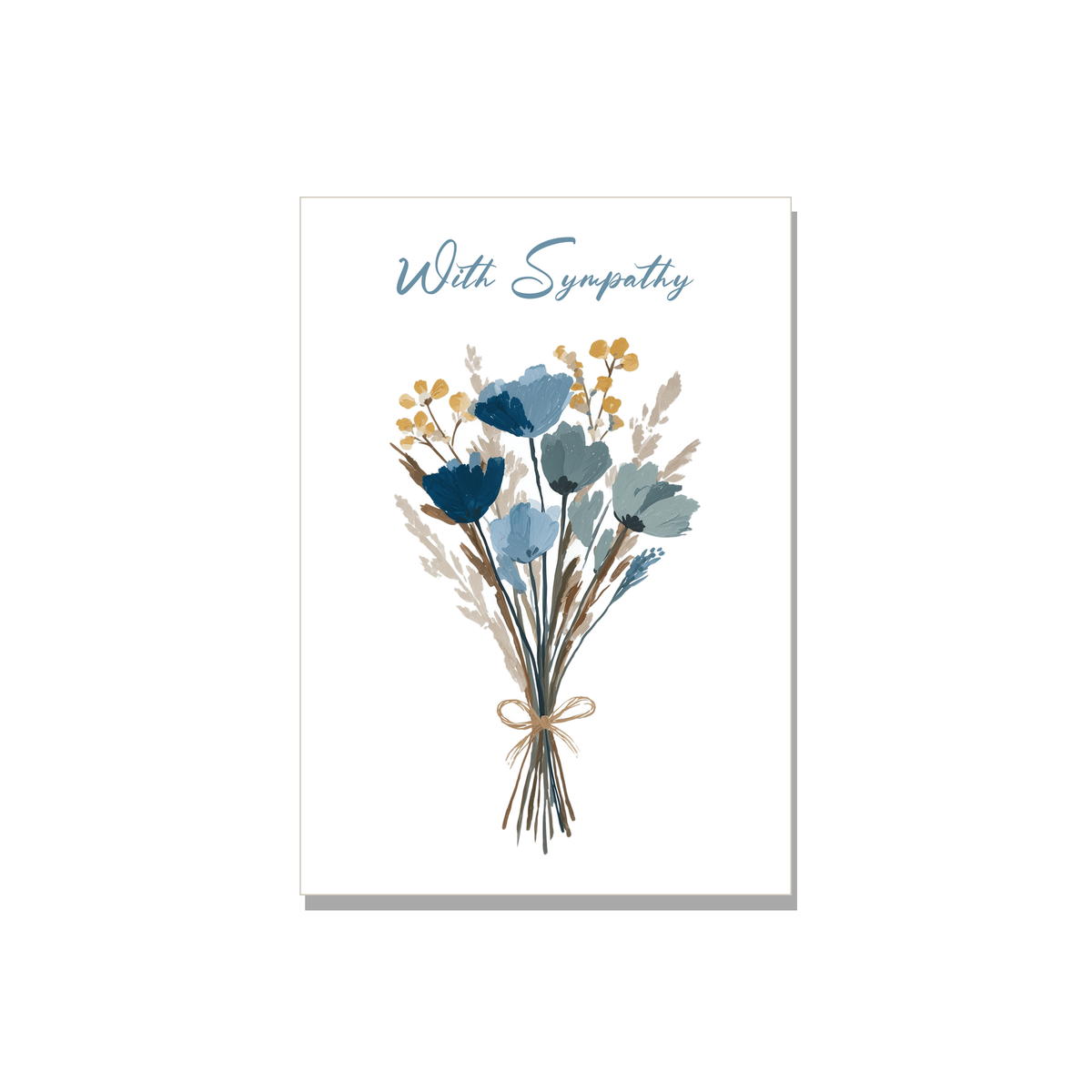 Wildflower Bundle Sympathy Card in Gouache