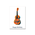 Birthday greeting card - Acoustic Guitar in Gouache, blank inside