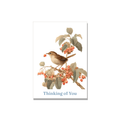 Thinking of You greeting card - Botanical Wren in Botanical, blank inside