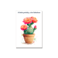 Thinking of You greeting card - Cactus in Watercolor, blank inside