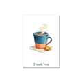 Thank You greeting card - Coffee Mug in Gouache, blank inside