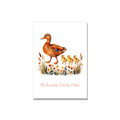 Baby greeting card - Duck and Ducklings in Watercolor, blank inside