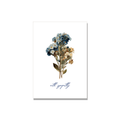 Sympathy greeting card - Forget-Me-Not Bouquet in Gouache, front reads "with sympathy"