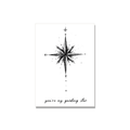 Thinking of You greeting card - Guiding Star in Ink Line Art, front reads "you're my guiding star"