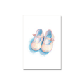 Mary Jane Shoes New Baby Card in Colored Pencil
