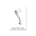 Father's Day greeting card - Ink Axe in Ink Line Art, blank inside