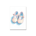 Baby greeting card - Mary Jane Shoes in Colored Pencil, blank inside