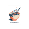 Birthday greeting card - Mixing Bowl in Gouache, blank inside