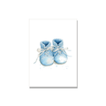 Baby greeting card - Pink Booties in Watercolor, blank inside