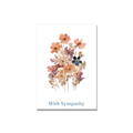 Sympathy greeting card - Pressed Flowers in Watercolor, blank inside