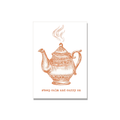 Teapot Thinking of You Card in Ink Line Art