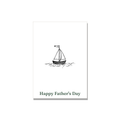 Father's Day greeting card - Sailboat in Ink Line Art, blank inside