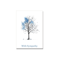 Sympathy greeting card - Standing Tree in Ink Line Art, blank inside
