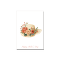 Mother's Day greeting card - Sun Hat in Watercolor, blank inside