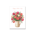 Mother's Day greeting card - Tulips in a Jug in Gouache, blank inside