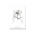 Wedding greeting card - Wedding Bells in Ink Line Art, blank inside