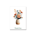 Thank You greeting card - Wildflowers in Watercolor, blank inside