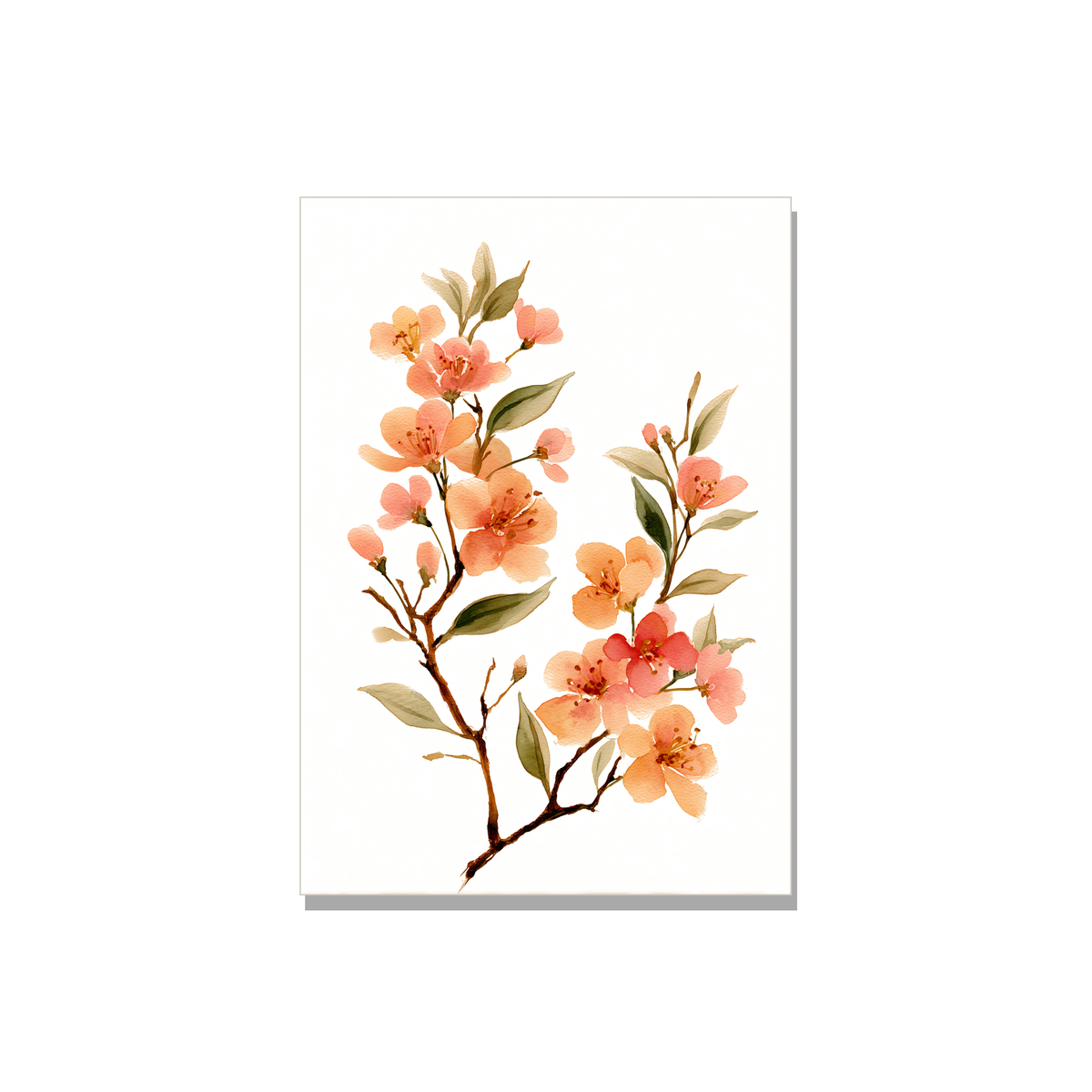 Blossom Branch Anniversary Card in Watercolor